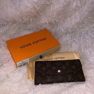 Monogram/pink wallet